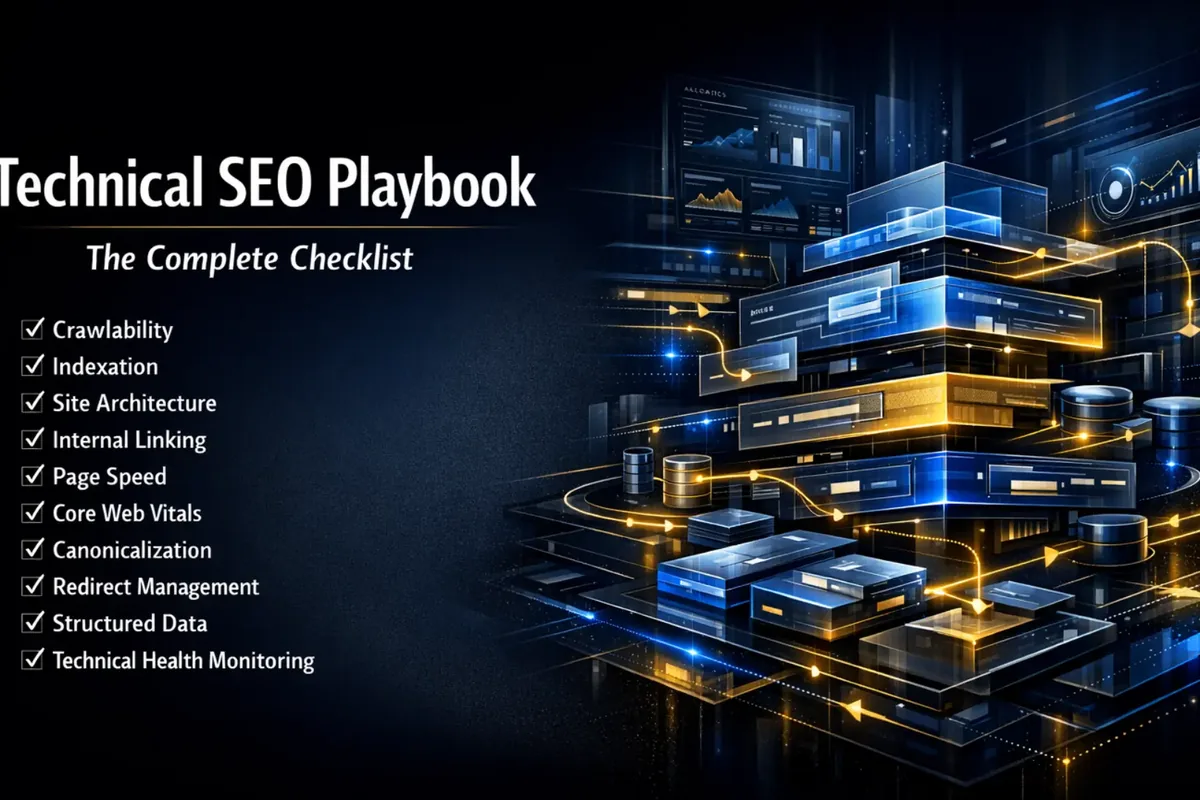 Visual technical SEO playbook untuk fondasi website bisnis