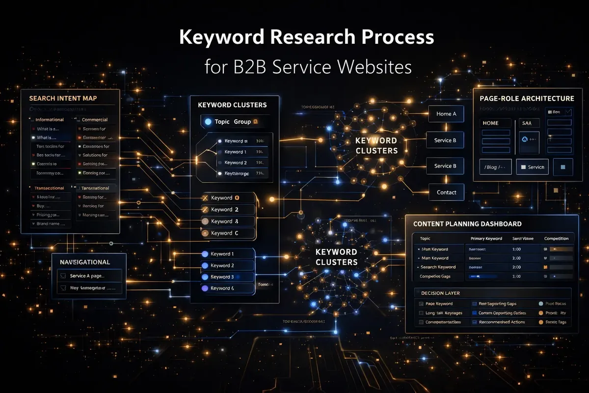 Local SEO visual with keyword research and market mapping