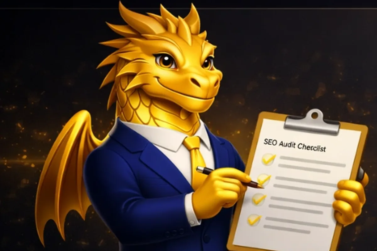 SEO audit visual focused on review and checklist work
